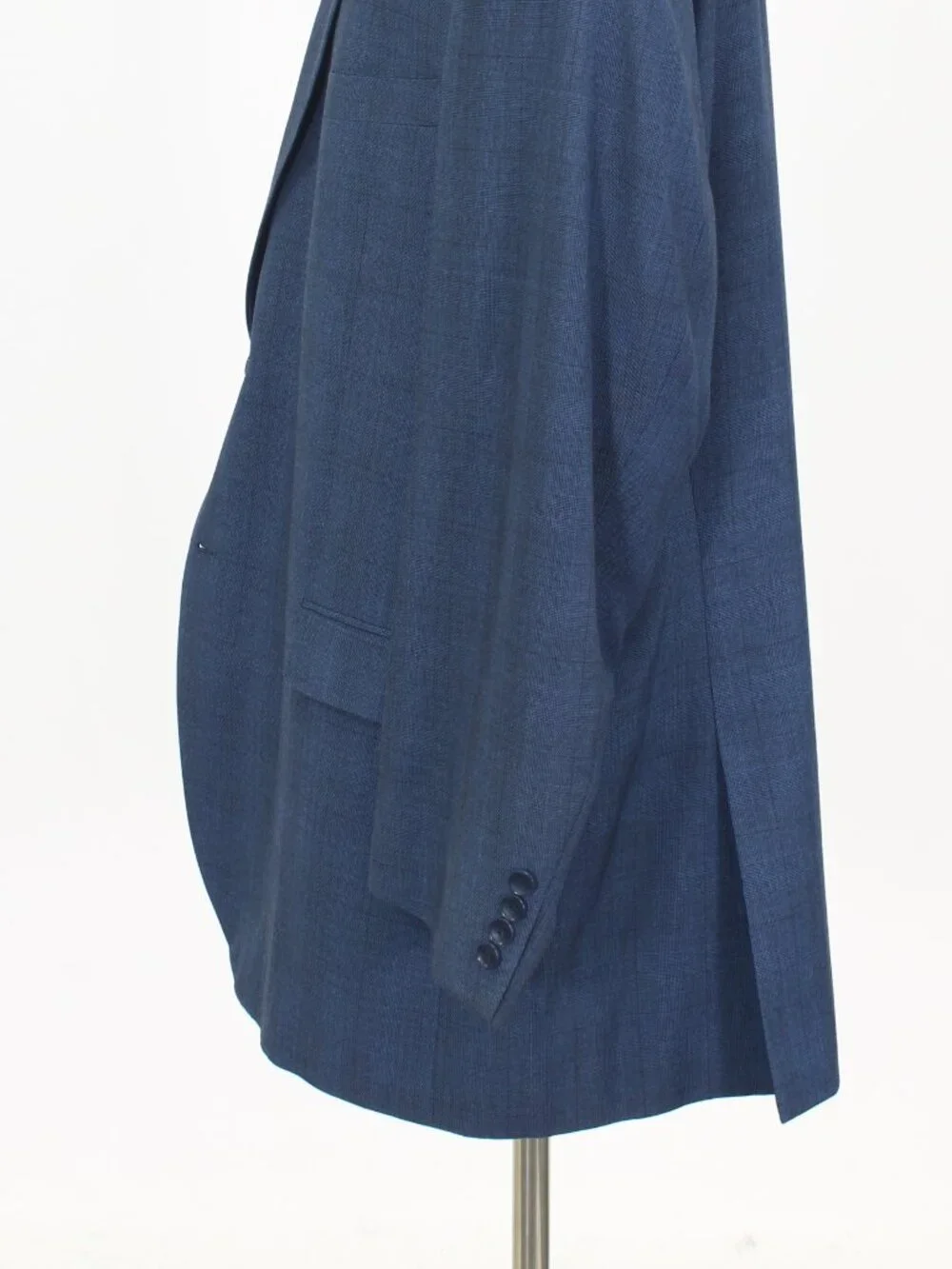 Bocaccio 54L 46x26 Blue Full Suit 2-Button Check R923